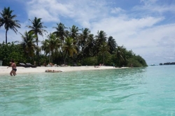 pláž na Maledivách