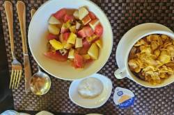 jídlo z restaurace na ostrově Fodhdhoo Maleddivy
