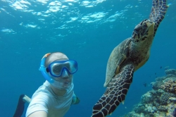 selfie se želvou