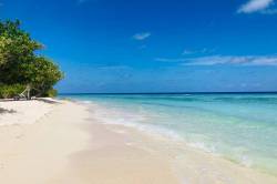 dokonalá pláž na Maledivách