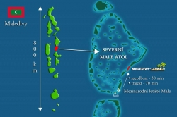 Mapa Maledivy, Severní Male atol