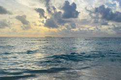 západ slunce na Maledivách