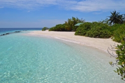 pláž na Maledivách