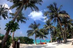 pláž ostrov Thoddoo Maledivy