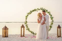 svatební obřad  na sandbanku