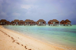 vodní vily Maledivy