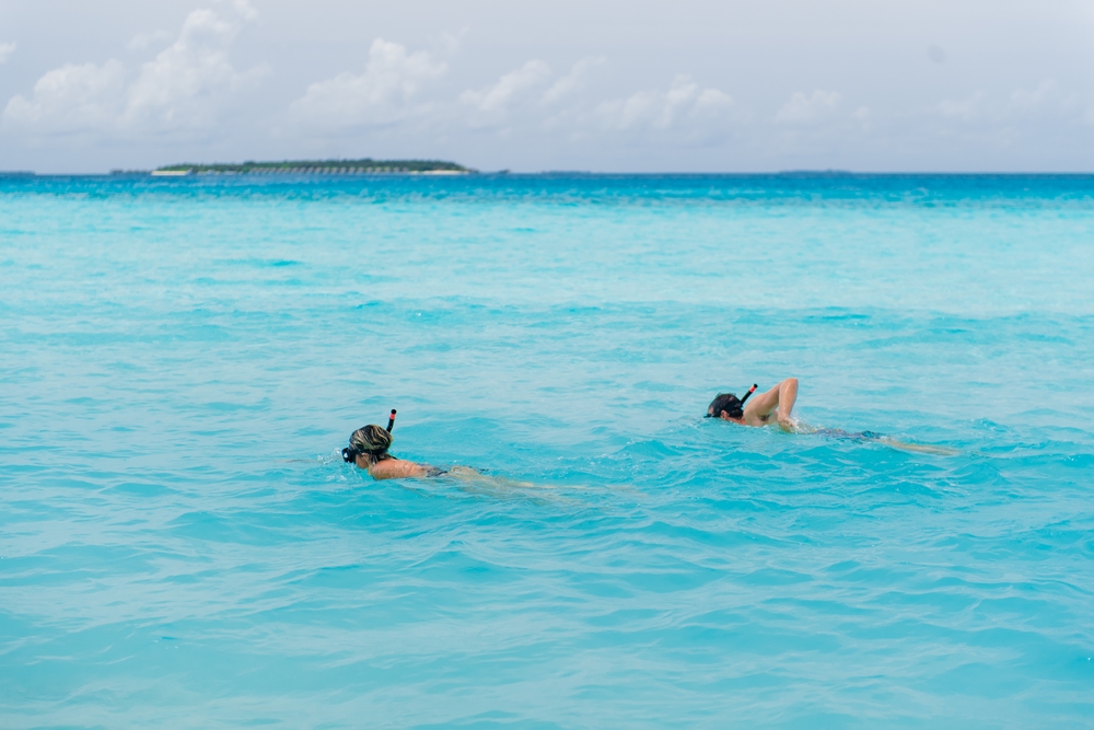 šnorchlování na Maledivách