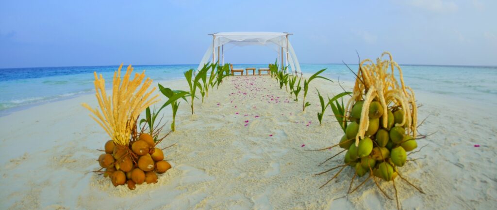 svatební altán na pláži
