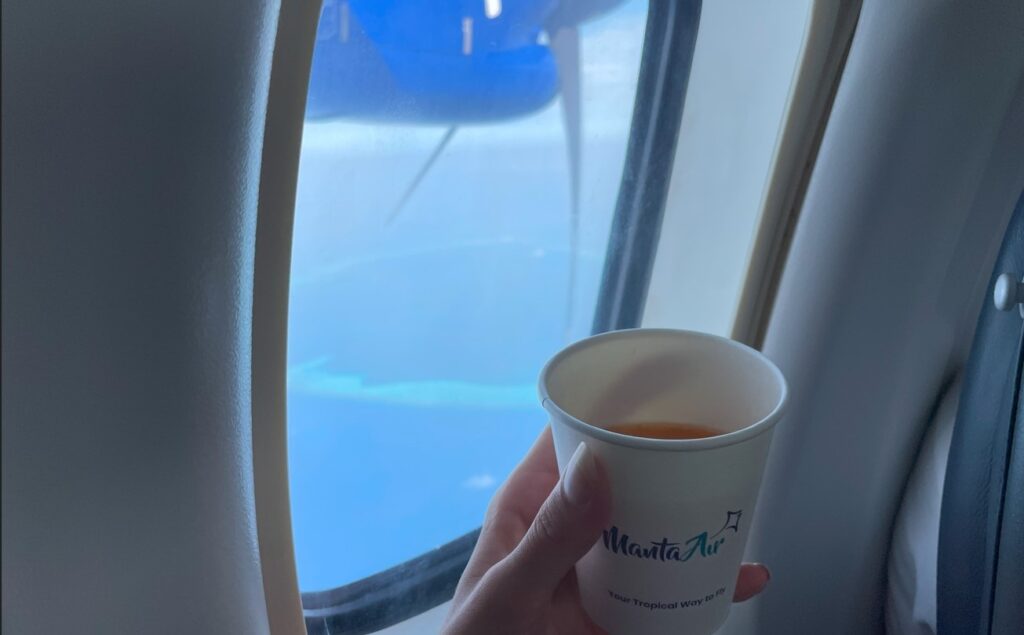 káva v letadle