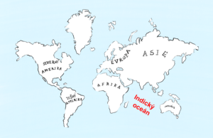 mapa indického oceánu