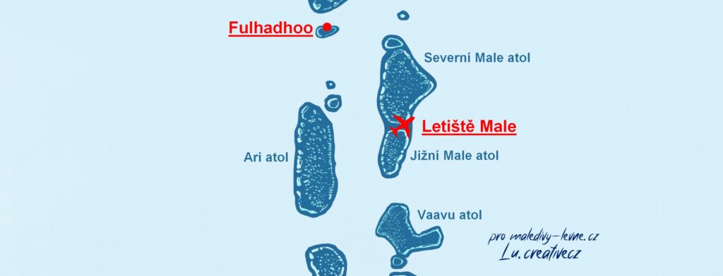 mapa Fulhadhoo Maledivy