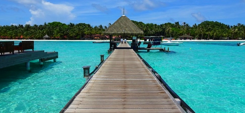 Návštěva resortu na Maledivách 