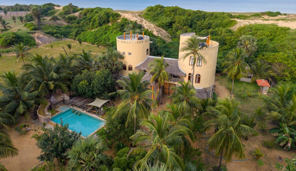 český resort na Srí Lance z dronu