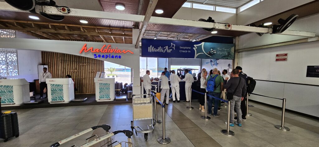 terminál pro hydroplány na letišti v Male na Maledivách